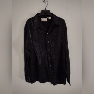 nwot Pronti Button Down Shirt Size XL Color Black